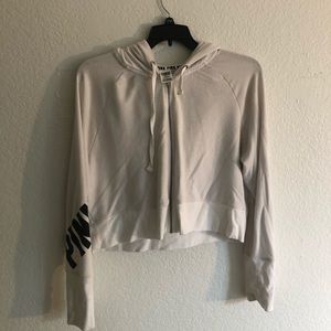 Pink crop zip up 5 FOR 25$